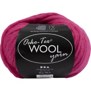 Uldgarn, L: 50 m, pind 8-9, pink, 50 g/ 1 ngl.