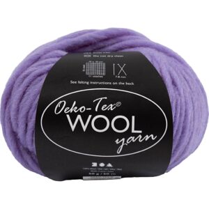 Uldgarn, L: 50 m, pind 8-9, lilla, 50 g/ 1 ngl.