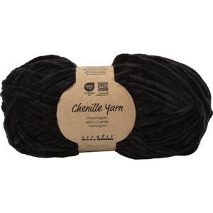 Velourgarn, L: 105 m, pind 5-6, sort, 100 g/ 1 ngl.