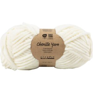 Velourgarn, L: 105 m, pind 5-6, råhvid, 100 g/ 1 ngl.
