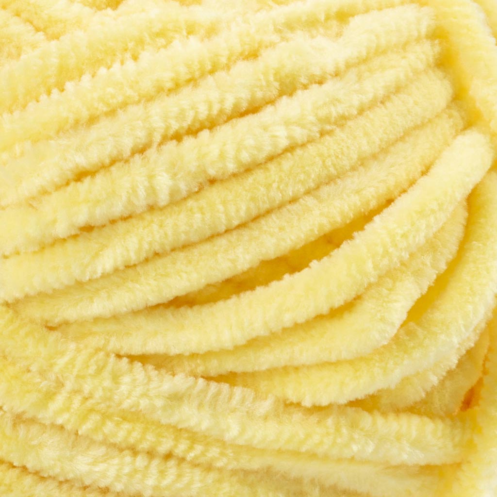 Velourgarn, L: 105 m, pind 5-6, lys gul, 100 g/ 1 ngl. - Image 2