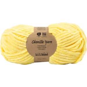 Velourgarn, L: 105 m, pind 5-6, gul, 100 g/ 1 ngl.
