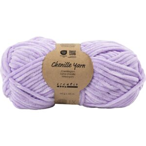 Velourgarn, L: 105 m, pind 5-6, lilla, 100 g/ 1 ngl.