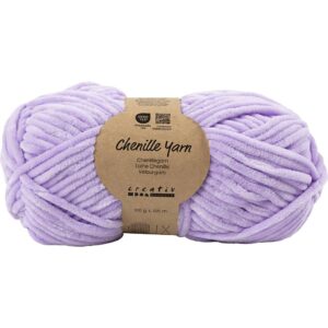 Velourgarn, L: 105 m, pind 5-6, lilla, 100 g/ 1 ngl.