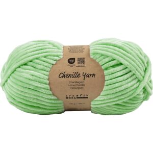 Velourgarn, L: 105 m, pind 5-6, grøn, 100 g/ 1 ngl.
