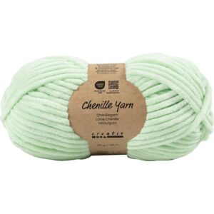 Velourgarn, L: 105 m, pind 5-6, mint grøn, 100 g/ 1 ngl.