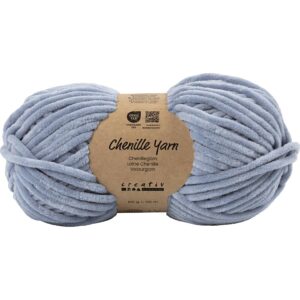 Velourgarn, L: 105 m, pind 5-6, metallic blå, 100 g/ 1 ngl.