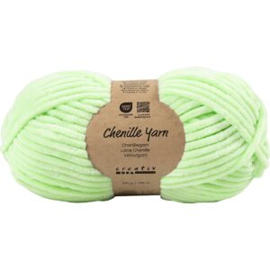 Velourgarn, L: 105 m, pind 5-6, lime grøn, 100 g/ 1 ngl.