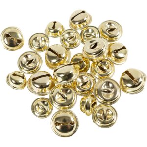 Bjælder, str. 13+15+17 mm, metallicfarver, 24 stk./ 1 pk.