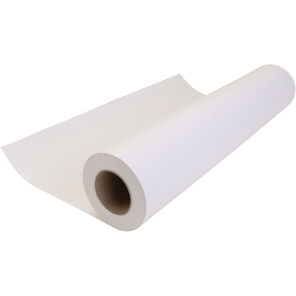 Tegnepapir på rulle, B: 150 cm, 135 g, hvid, 25 m/ 1 rl.