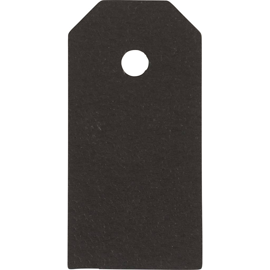 Manilamærker, str. 3x6 cm, 250 g, sort, 30 stk./ 1 pk.