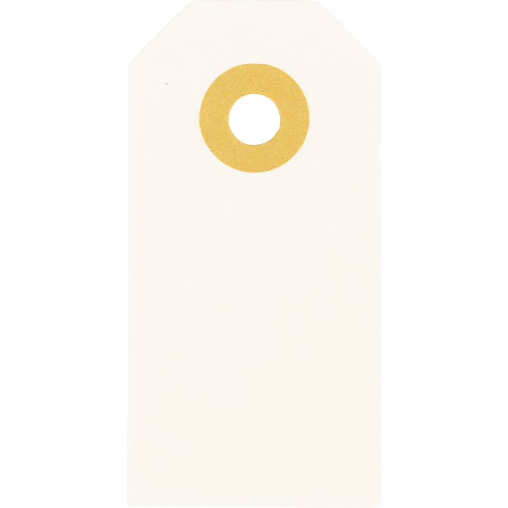 Manilamærker, str. 3x6 cm, 250 g, creme, 30 stk./ 1 pk.
