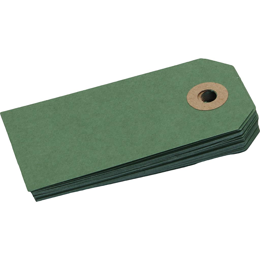 Manilamærker, str. 4x8 cm, 250 g, grøn, 20 stk./ 1 pk.