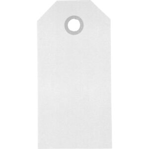 Manilamærker, str. 5x10 cm, 250 g, hvid, 20 stk./ 1 pk.