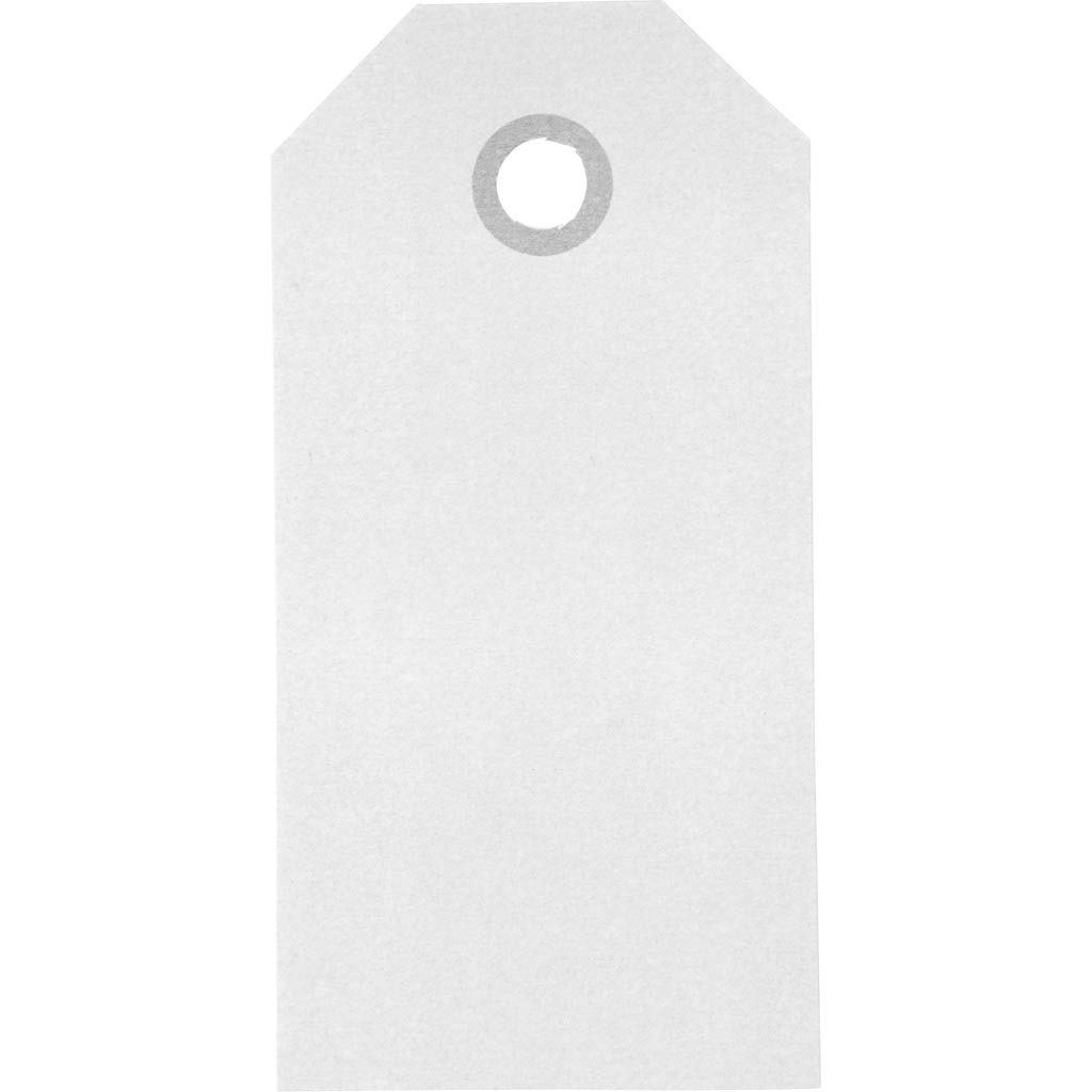 Manilamærker, str. 5x10 cm, 250 g, hvid, 20 stk./ 1 pk.