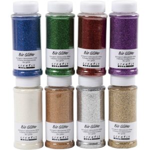 Bio-glimmer, ass. farver, 8x140 ml/ 1 pk.