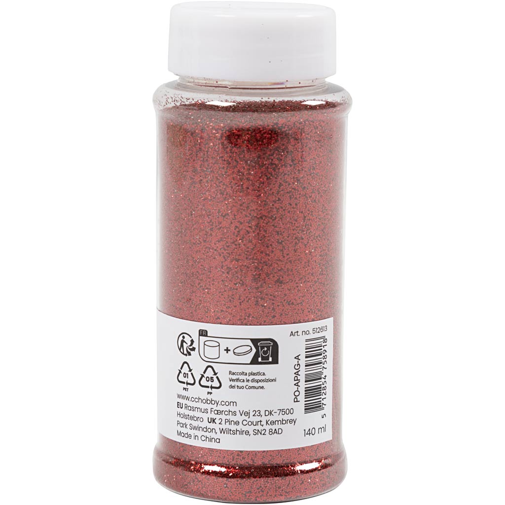 Bio-glimmer, rød, 140 ml/ 1 ds. - Image 2