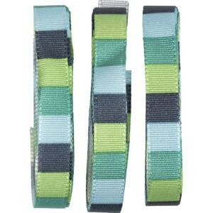 Dekorationsbånd, striber, B: 10 mm, blå/grøn harmoni, 3 m, 3x1 m/ 1 pk.