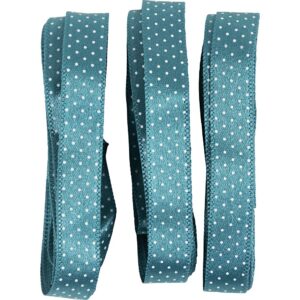 Dekorationsbånd, prikker, B: 10 mm, blå/grøn harmoni, 3 m, 3x1 m/ 1 pk.