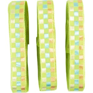 Dekorationsbånd, firkant, B: 10 mm, blå/grøn harmoni, 3 m, 3x1 m/ 1 pk.