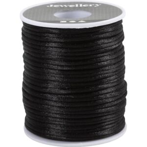 Satinsnor, tykkelse 2 mm, brun, 50 m/ 1 rl.