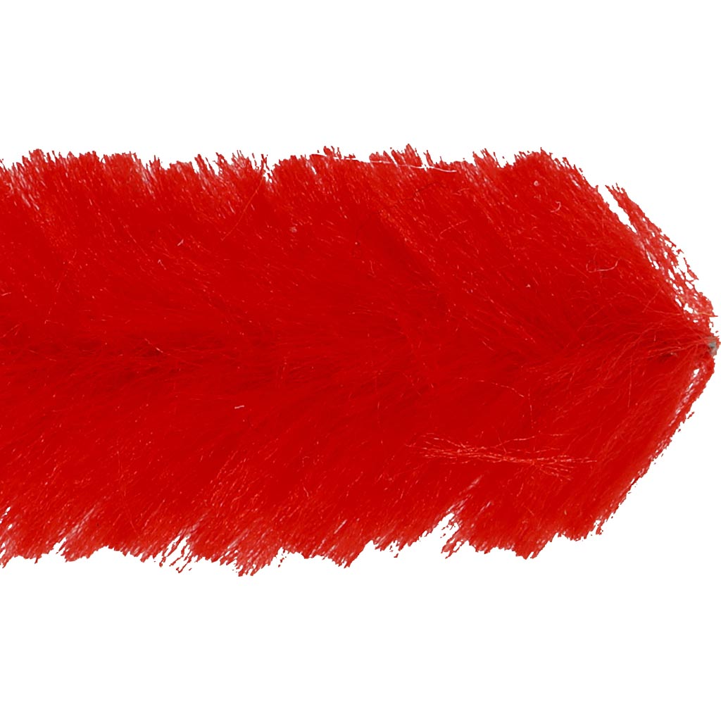Chenille, L: 30 cm, tykkelse 15 mm, rød, 15 stk./ 1 pk. - Image 4