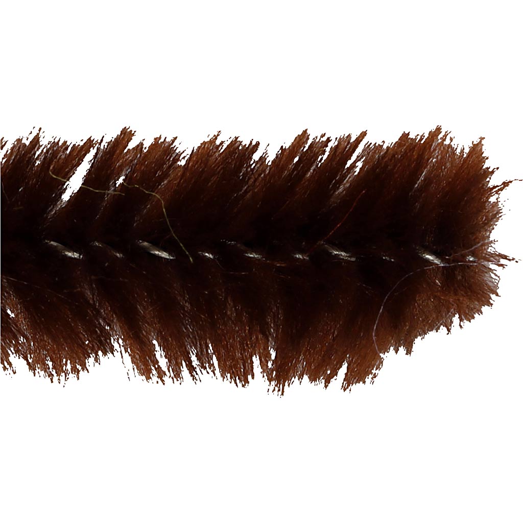 Chenille, L: 30 cm, tykkelse 15 mm, brun, 15 stk./ 1 pk. - Image 4