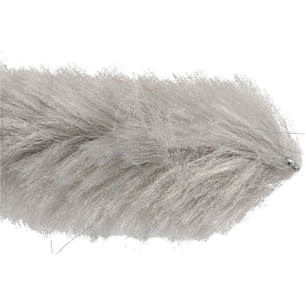 Chenille, L: 30 cm, tykkelse 15 mm, grå, 15 stk./ 1 pk. - Image 4