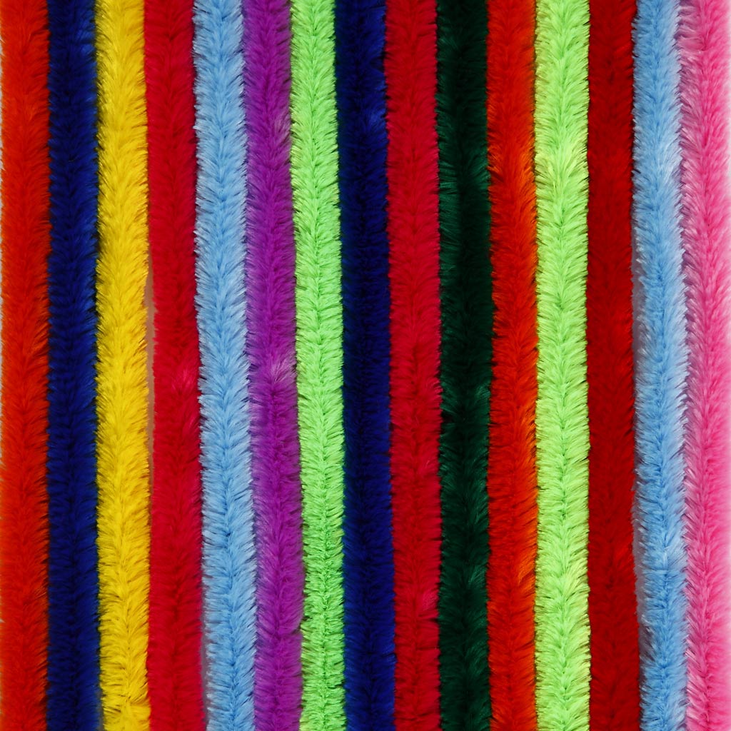 Chenille, L: 30 cm, tykkelse 15 mm, ass. farver, 15 ass./ 1 pk. - Image 6