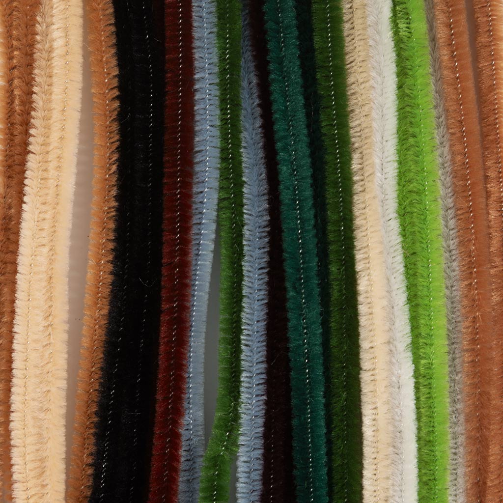 Chenille, L: 30 cm, tykkelse 6 mm, natur, 25 stk./ 1 pk. - Image 4