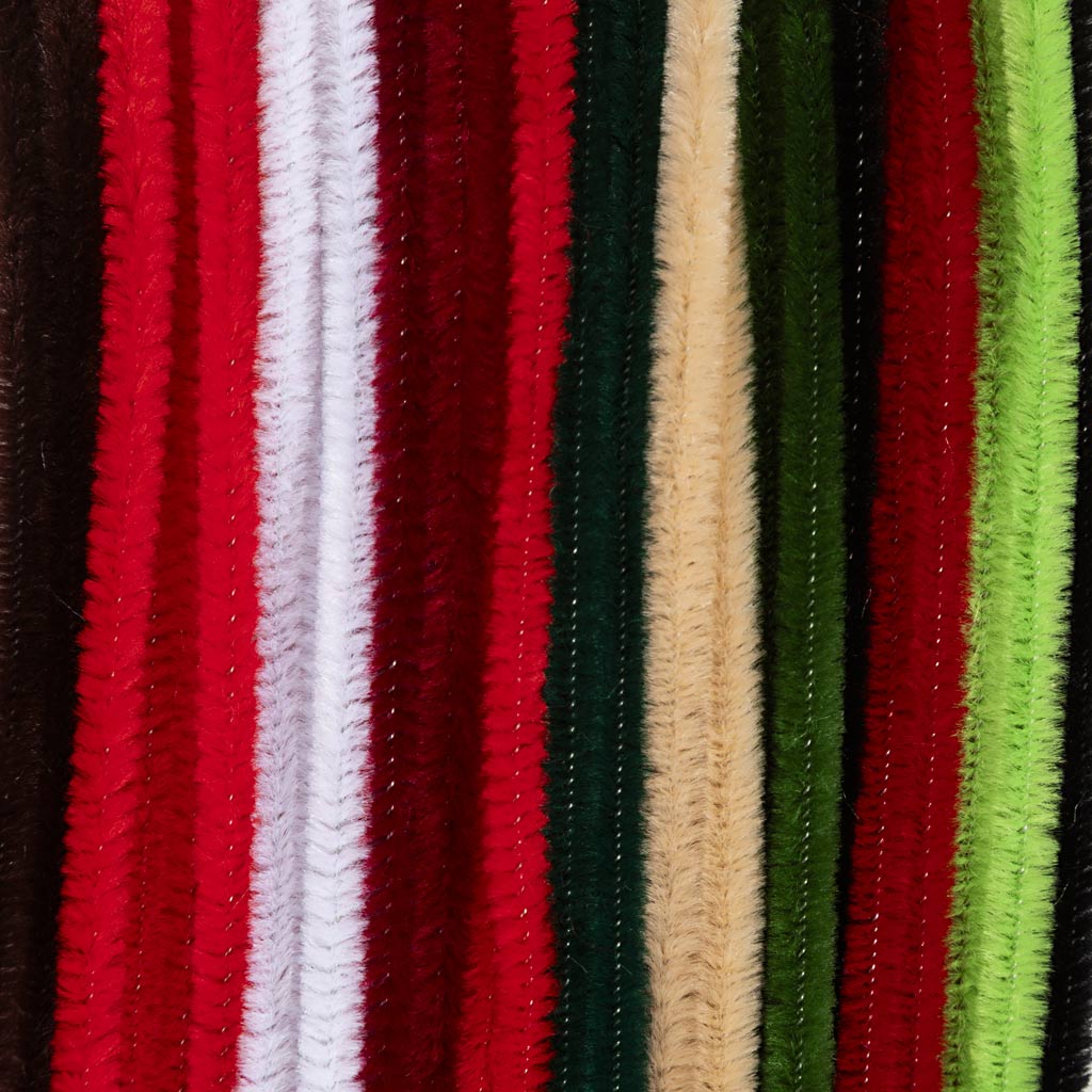 Chenille, L: 30 cm, tykkelse 6 mm, julefarver, 25 ass./ 1 pk. - Image 4