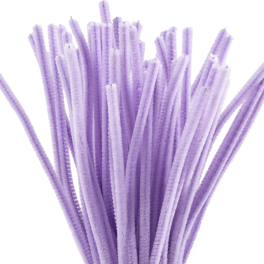 Chenille, L: 30 cm, tykkelse 6 mm, lilla, 50 stk./ 1 pk.