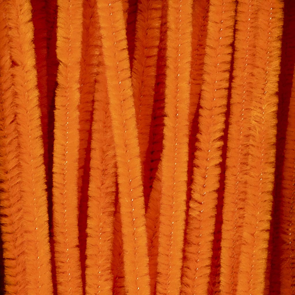 Chenille, L: 30 cm, tykkelse 6 mm, orange, 50 stk./ 1 pk. - Image 4