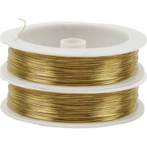 Metaltråd, tykkelse 0.3 mm, forgyldt, 50 g, 100 m/ 1 rl.