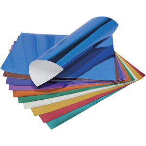 Metalpapir, ark 25x35 cm, 120 g, ass. farver, 100 ark/ 1 pk.