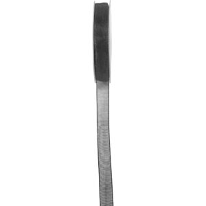 Organzabånd, B: 10 mm, grå, 25 m/ 1 rl.