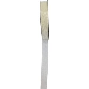 Organzabånd, B: 10 mm, beige, 25 m/ 1 rl.