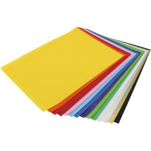 Glanspapir, ark 25x35 cm, 80 g, ass. farver, 100 ark/ 1 pk.