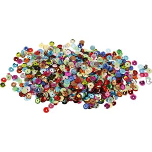 Pailletter, rund, diam. 6 mm, 100 g/ 1 pk.