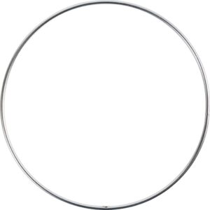 Metalring, diam. 7 cm, tykkelse 2 mm, sølv, 1 stk.