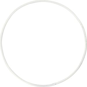 Metalring, diam. 10 cm, tykkelse 2 mm, hvid, 1 stk.