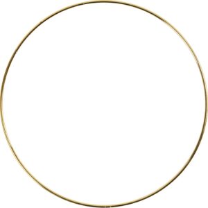 Metalring, diam. 10 cm, tykkelse 2 mm, guld, 1 stk.