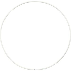 Metalring, diam. 15 cm, tykkelse 2 mm, hvid, 1 stk.