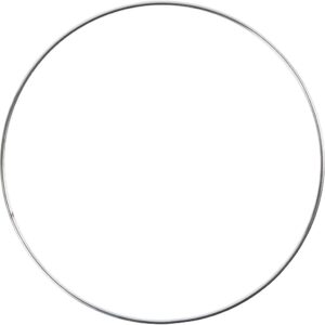 Metalring, diam. 20 cm, tykkelse 3 mm, sølv, 1 stk.
