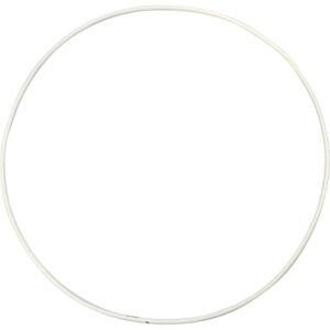 Metalring, diam. 20 cm, tykkelse 3 mm, hvid, 1 stk.