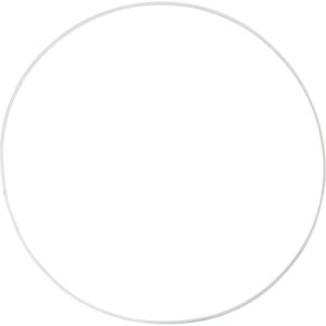 Metalring, diam. 30 cm, tykkelse 3 mm, hvid, 1 stk.
