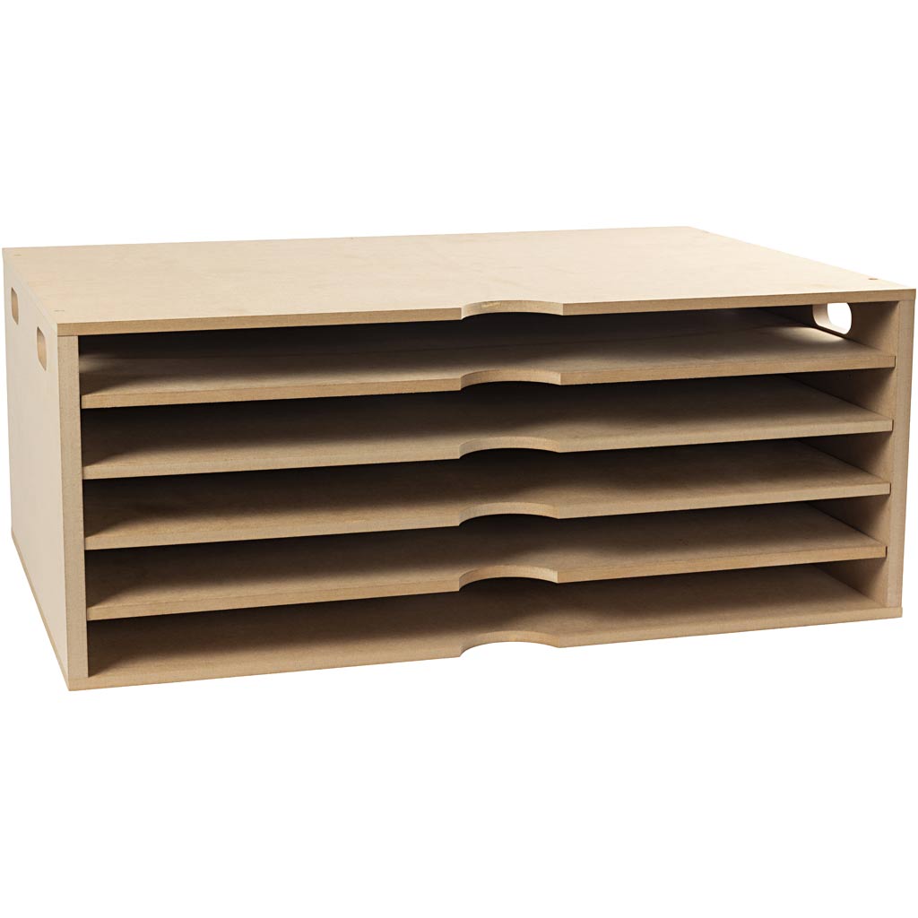 Kartonreol, H: 30 cm, L: 75 cm, B: 51 cm, A2, 1 stk.