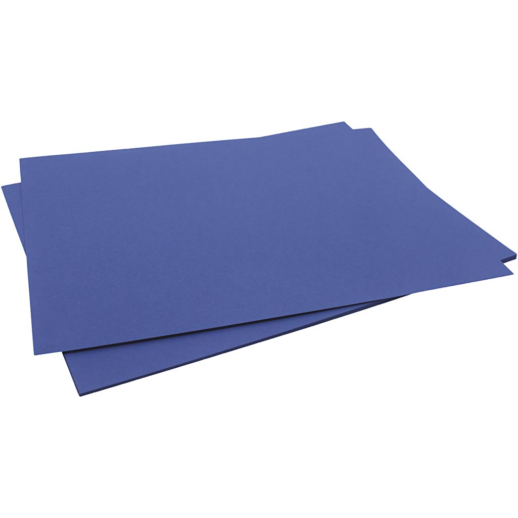 Karton, A4, ark 210x297 mm, 210-220 g, mørk blå, 10 ark/ 1 pk.