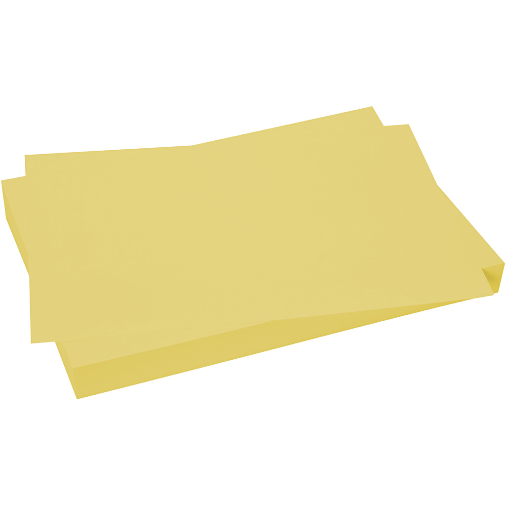 Karton, ark 50x70 cm, 220 g, solgul, 10 ark/ 1 pk.