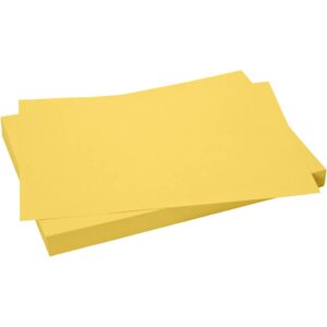 Karton, ark 50x70 cm, 270 g, solgul, 10 ark/ 1 pk.